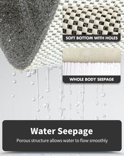 Non-Slip Bathtub Mat, 17x47 Inch Shower Mats for Bath Tub, PVC Loofah Bathroom Mats for Wet Areas, Quick Drying