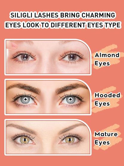 False Eyelashes Natural Lashes Wispy 10mm Short Eyelashes Natural Anime Lashes Thin Band Strip Eyelashes Curly False Eye Lashes Pack 7 Pair Siligli Lashes That Looks Like Extensions