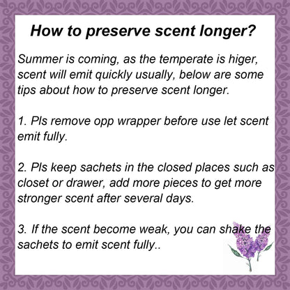 14 Packs Lavender Scented Sachets for Drawers and Closets