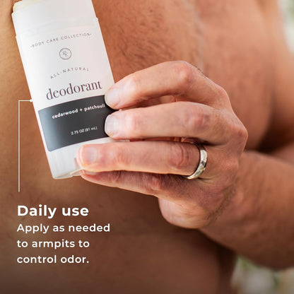 Rowe Casa Organics Cedarwood + Patchouli Natural Deodorant for Men and Women, Wood and Musky Paraben-Free Deodorant Stick with Therapeutic-Grade Essential Oils, 2 oz