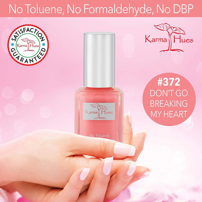 Karma Naturals Nail Polish – Non-Toxic, Vegan & Cruelty-Free (Don't Go Breaking My Heart, 0.43 fl oz)