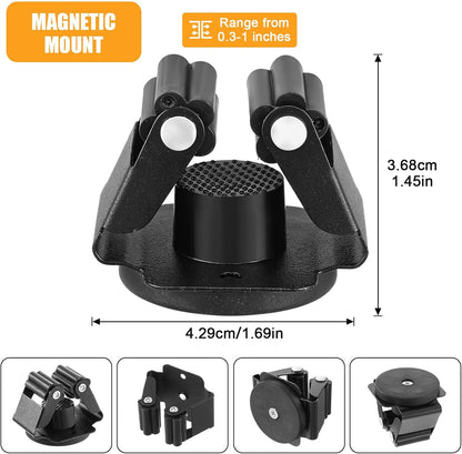 Magnetic Mop Broom Holder,4Pack Heavy Duty Magnetic Broom Holder for Cleaning Tools,D1.69” Strong Broom Mop Holder Wall Mount for Garage Kitchen Laundry Work Shop