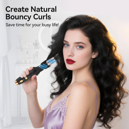 Cordless Curling Iron Hair Curler: Mini USB Rechargeable 4000 mAh 3 Temp Setting Travel Portable Hair Curler with 200 Million Negative Ion Cordless Curling Iron