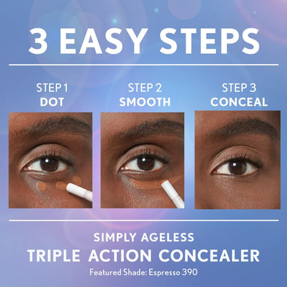 COVERGIRL Simply Ageless Triple Action Concealer, Classic Ivory, Pack of 1