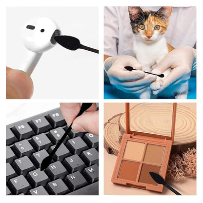 Xl thick black cotton swabs