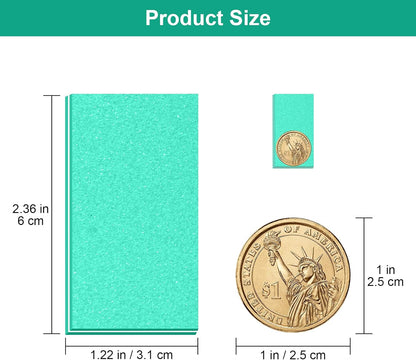 Buffer Block Nail File, 100/180 Grit Sponge Nail Buffers for Acrylic Nails, Mini Buffing Block Double Sided for Manicure Tools 30 Count - Green