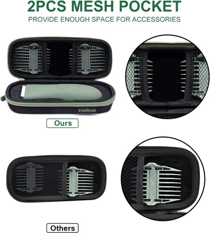 Case for Meridian Shaver, Yewltvep Hard Bags Compatible with MANSPOT Groin Hair Trimmer Without Recharge Dock, Storage Case for Meridian Trimmer with Shockproof Detachable Insert Foam