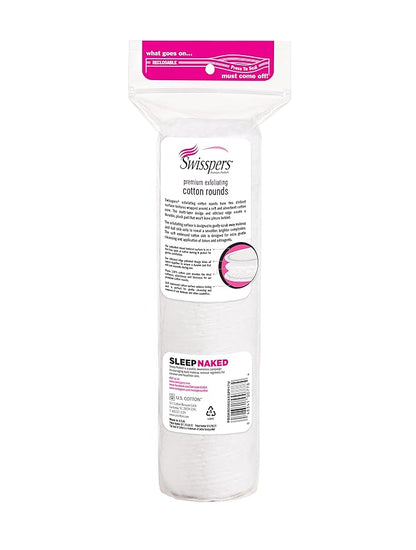 Swisspers premium exfoliating cotton rounds