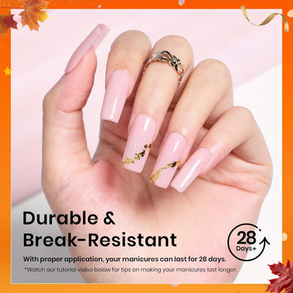 Beetles Nail Tips Medium Square 576Pcs 12 Sizes - Pre-Etched Soft Acrylic Nail Tips Half Matte False Nails Nail Art Full Cover Press Ons Nail Extensions Gift Set Home DIY Nail Salon