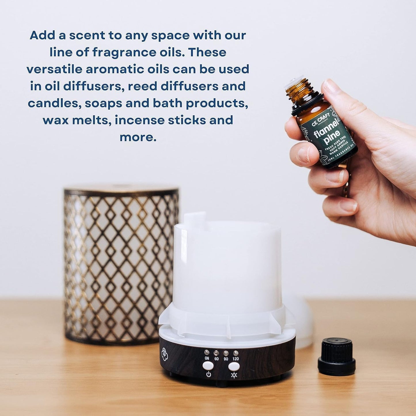 CANDECraftCo Premium Fragrance Oil – Diffuser Oils Fragrances Scented for Home, Candle Soap Making Supplies, Aromatherapy Blends for House (0.34 Fl Oz) (1-Pack, Bourbon Vanilla)