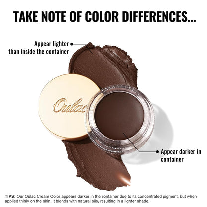 Oulac Matte Eyeshadow 3-in-1 Eyeshadow Eye Primer&Eyeliner Highly Pigmented Waterproof Smudge-proof Long Lasting Wear Smooth&Blendable Formula for Natural Look,Vegan & Cruelty-Free,CM07