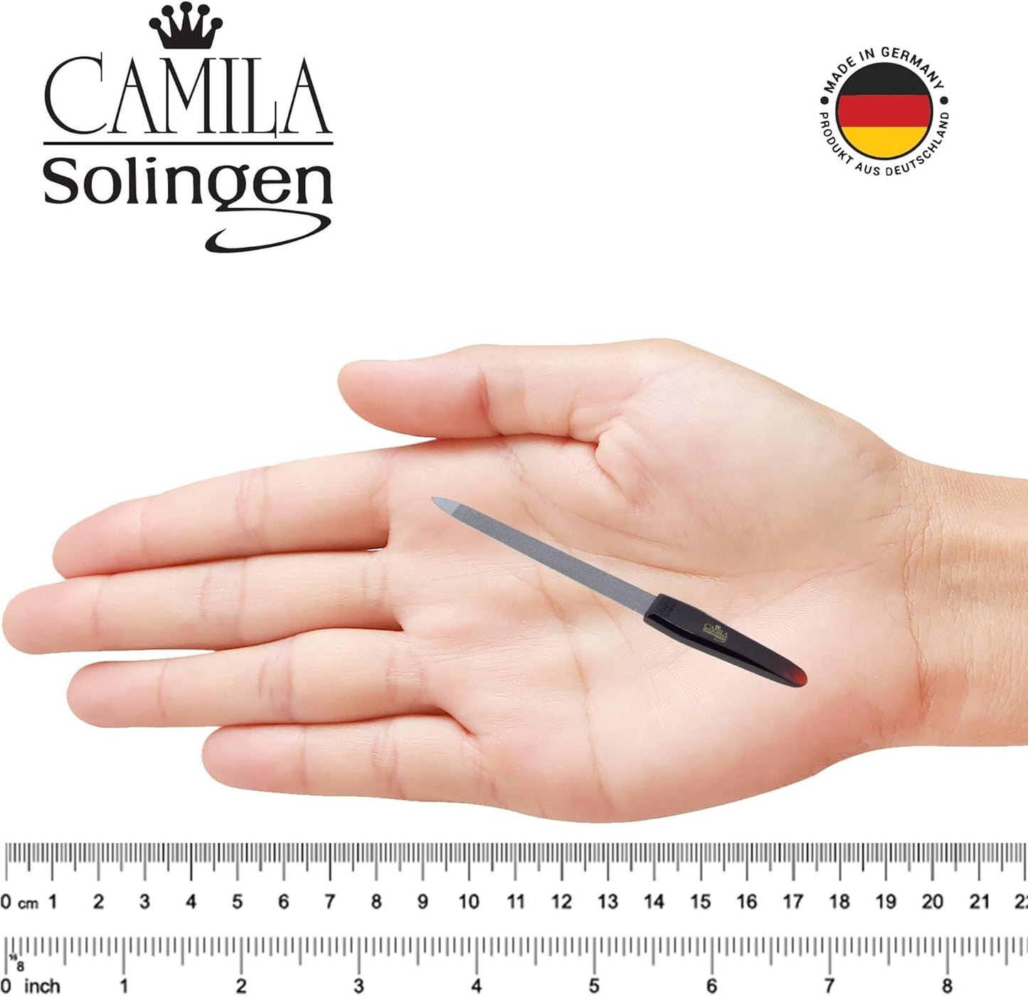 CS16 Sapphire Metal Nail File for Natural Nails Fingernail and Toenail Care, 3.5" Double Sided Coarse and Fine for Manicure and Pedicure