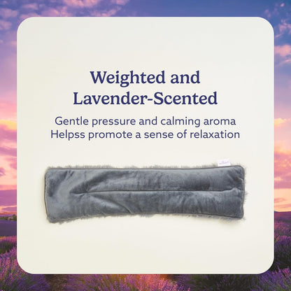 warmies Microwavable Neck & Shoulder Wrap - Heating & Cooling Plush Pad for Calming Relaxation - Weighted & Heated Neck Warmer with Scented Lavender - Microwave Heat Pad for Aches & Pain - Curly Gray