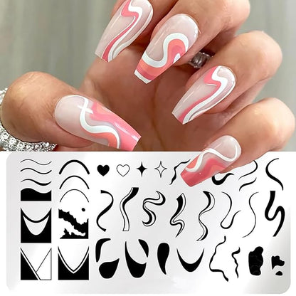 1 pcs french nail stamping