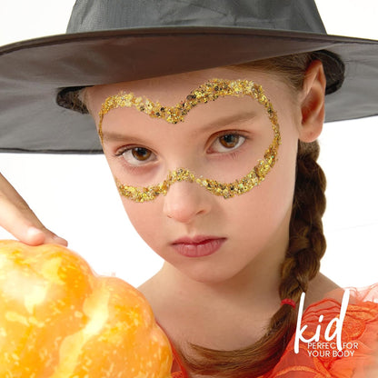 Teenitor Body Glitter, Gold Face Glitter Gel Hair Glitter for Kids, 80g/2.8oz Gold Glitter for Face, Makeup, Hair, Eye, Face Glitter for Women