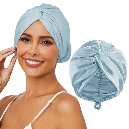 Adjustable silk satin hair bonnet