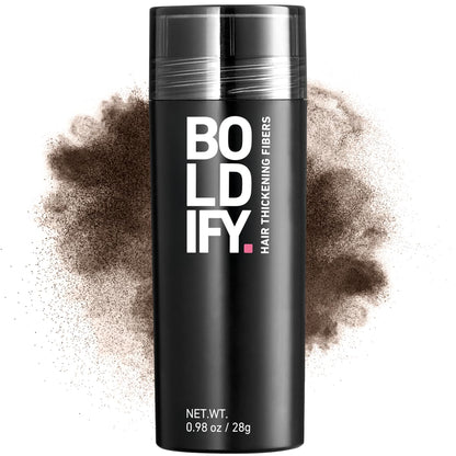 BOLDIFY Hair Fibers (28g) - Fill In Thinning and Fine Hair for an Instantly Fuller, Thicker Look - 14 Shades for Women & Men - Ash Brown