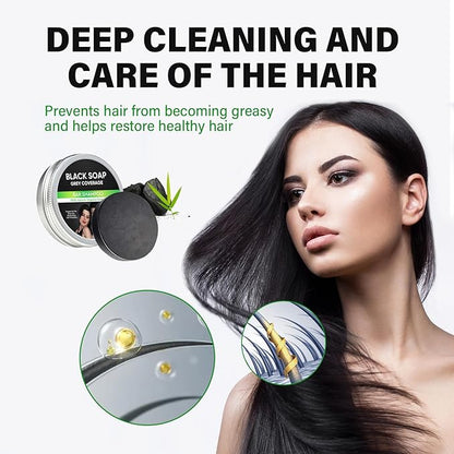 Black soap for gray hair,