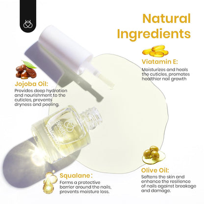 Beetles 7.5ml Cuticle Oil Nail Oil Cuticle Care for Nail, Damaged Cuticles, Stronger Nails Spa and Hand Manicure Essentials for Repaired Thin Nails DIY Home for Women