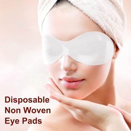 100 Sheets Disposable Non Woven Eye Care, Cotton Paper Facial Eye Pads Spa, DIY Clear Eye Mask Paper Beauty Sheets for Skincare Spa Wrap Moisture Retention