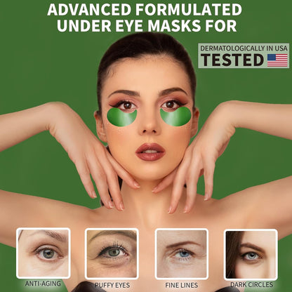 Under Eye Patches 70PCS, Green Tea Eye Patches for Puffy Eyes Treatment, Under Eye Masks for Dark Circles and Puffiness, Non-Irritating Eye Mask Skincare, Eye Gel Pads, Eyes Bags Treatment