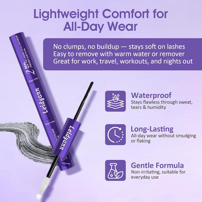 Eyelash Glue and Lash Bond & Seal, 72H Waterproof Cluster Lash Glue for Eyelash Extensions, Long-Lasting & Non-Irritating, 2-in-1 Bond and Seal for Lash Clusters