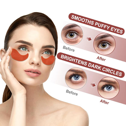 Eye Mask - 30 Pairs Caffeine Under Eye Patches Skin Care Products, Eye Masks Skincare for Dark Circles and Puffiness, Reduce Wrinkles, Eye Bags and Fine Lines, for Women and Man