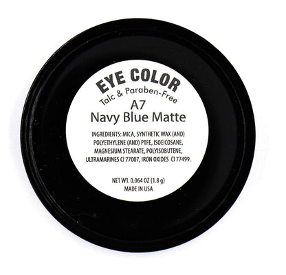 Navy Blue Dark Blue Matte Opaque Pressed Powder Single Vegan Eyeshadow; Talc, Paraben & Cruelty Free