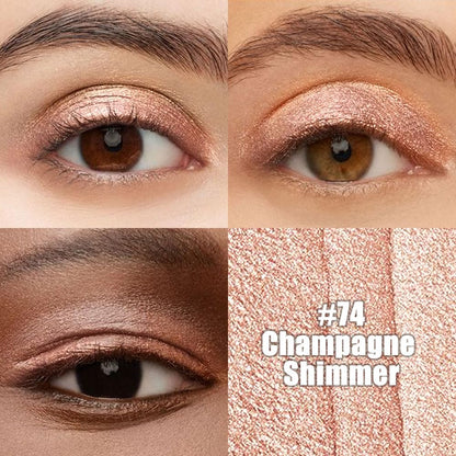 Champagne Shimmer Cream Eye Shadow Stick Makeup for Women, Shimmer Eyeliner Pencil Eyeshadow Brightener Stick for Eyes, Waterproof Eyeshadow Applicator Blendable sombras para ojos 74#
