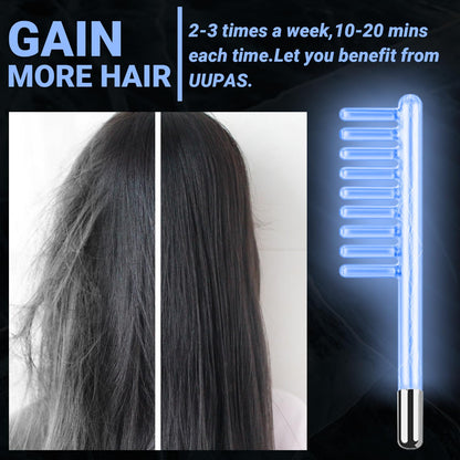 High Frequency Facial Wand - UUPAS Portable Handheld 4 in 1 Blue High Frequency Skin Facial Machine with 4 Pcs Different Blue Tubes for Home Use Face Device