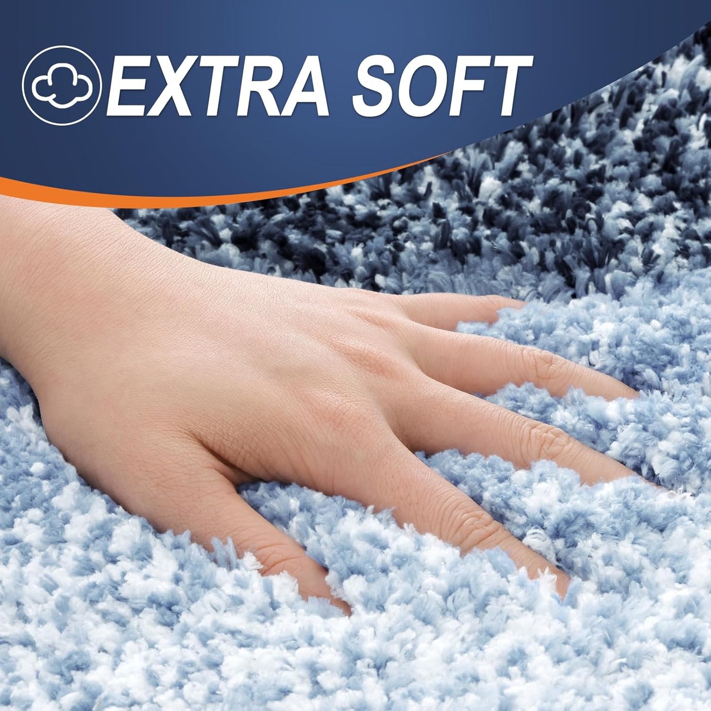 OLANLY Bathroom Runner Rugs 47x24, Extra Soft Absorbent Microfiber Bath Rugs, Rubber Backing, Quick Dry, Washable Bath Mats for Bathroom Floor, Tub and Shower, Home Decor Accessories, Navy Blue