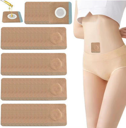 Castor Oil Patches for Belly Button Use – 60 PCS Disposable Non-Woven Adhesive Castor Oil Patch Pads, Oil Not Included