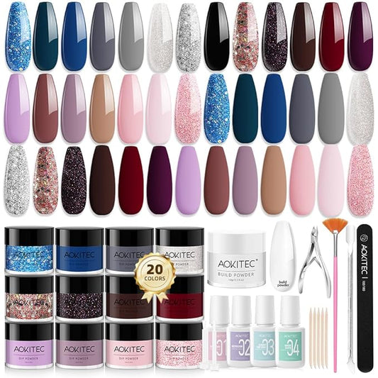 Aokitec 36PCS Dip Powder Nail