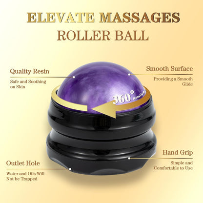 Massage Oil for Massage Therapy, Vanilla, Lavender Oil, with Massage Roller Ball, Massage Oils for Muscle Relaxing, Calming, Soothing & Moisturizing, Spa Gift Set for Her and Him