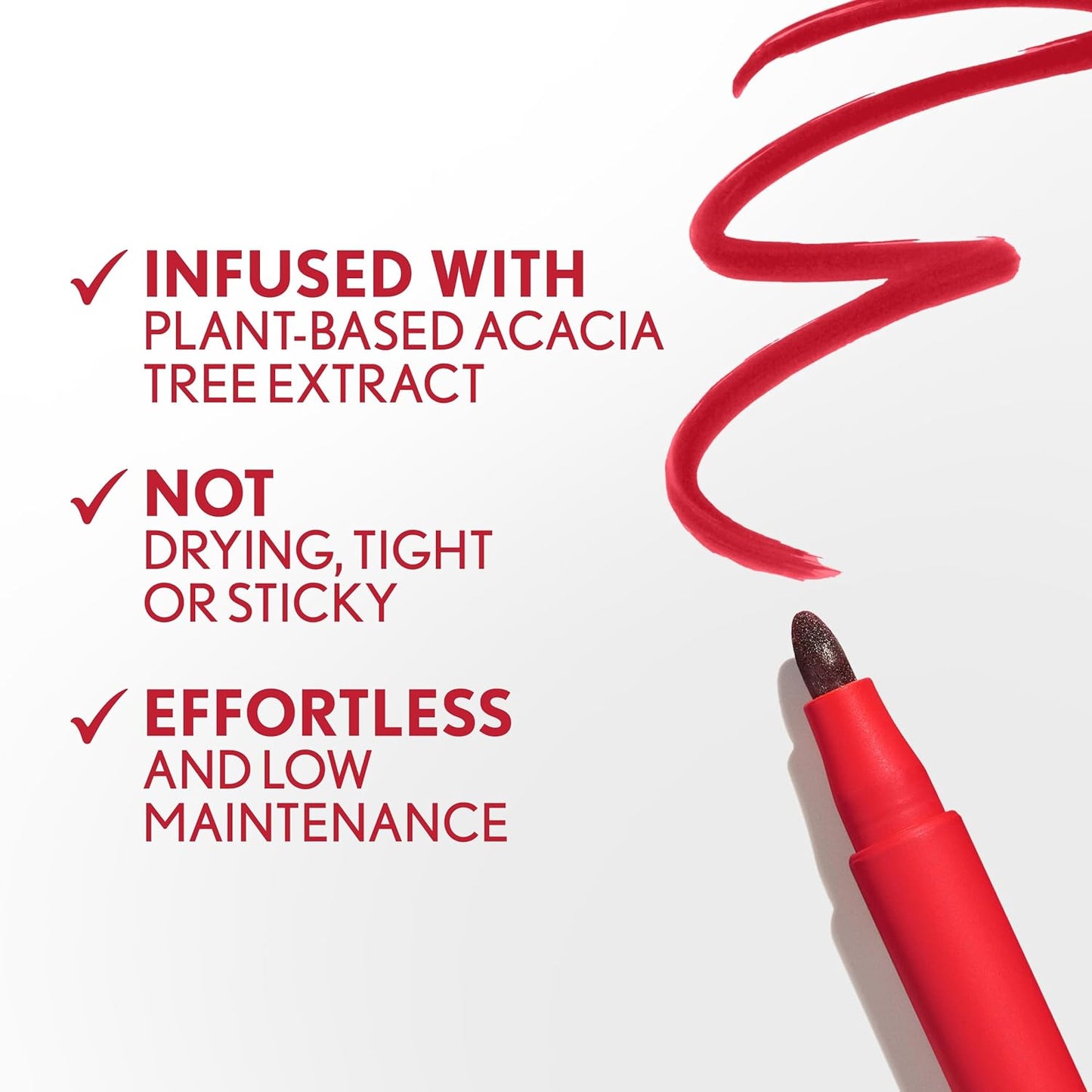 COVERGIRL Outlast, 50 Heat Wave, Lipstain, Smooth Application, Precise Pen-Like Tip, Transfer-Proof, Satin Stained Finish, Vegan Formula, 0.06oz