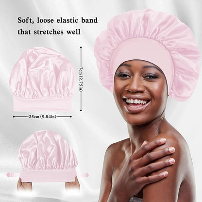 3pcs satin bonnet silky bonnet