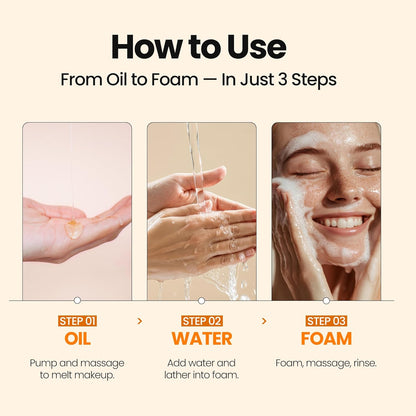 [K-Beauty] Calendula Biome Oil to Foam - All-in-One Korean Face Wash OilBased Foaming Facial Cleanser - Hydrating, Moisturizing & Soothing Makeup Deep Cleansing Oil for All Skin Types (3.88 fl oz)