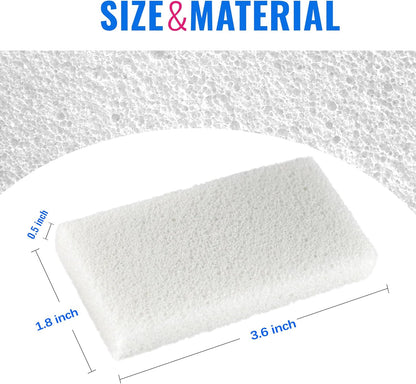 Maryton Professional Foot Scrubber Pumice Pads, Pedicure Tools for Feet, Foot Filer Refill Pads 6-Count, White