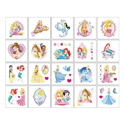 40pcs princess temporary tattoos for