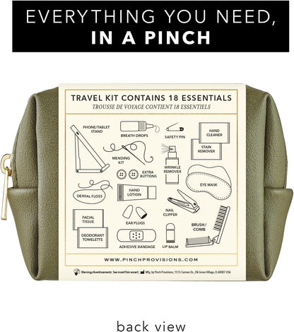 Pinch Provisions Travel Kit, includes 18 Must-Have Emergency Essential Items for Travelling, Ideal Road Trip or Airport Gift for Friends, Family & Peers, Portable Pouch