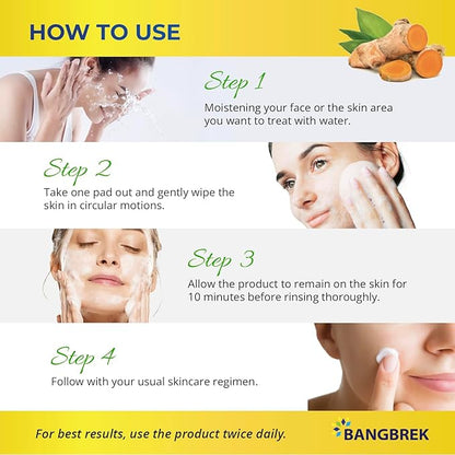 Kojic turmeric cleansing pads: turmeric