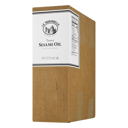 La Tourangelle, Toasted Sesame Oil, Great for Cooking, Add to Noodles, Stir-Fry, Vegetables, Vinaigrettes, and Marinades, 169 fl oz