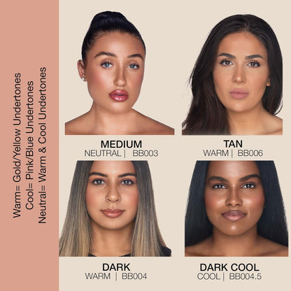 Bellapierre BB Cream SPF 20 – Mineral Sunscreen & Liquid Foundation, Lightweight Face Moisturizer with Buildable Coverage, Matte Finish, Non-Toxic, Paraben-Free, Cruelty-Free – 1.7 oz - Medium Cool