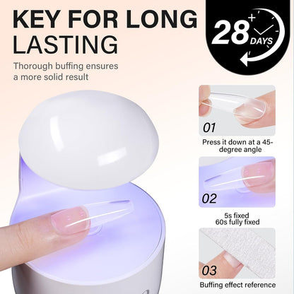 AILLSA Solid Gel Nail Glue for Nail Tips Super Strong Gel Glues Professional Fake Acrylic Soft Nails Glue U V Lamp Curing Needed - Long Lasting 15g / 0.5fl.oz