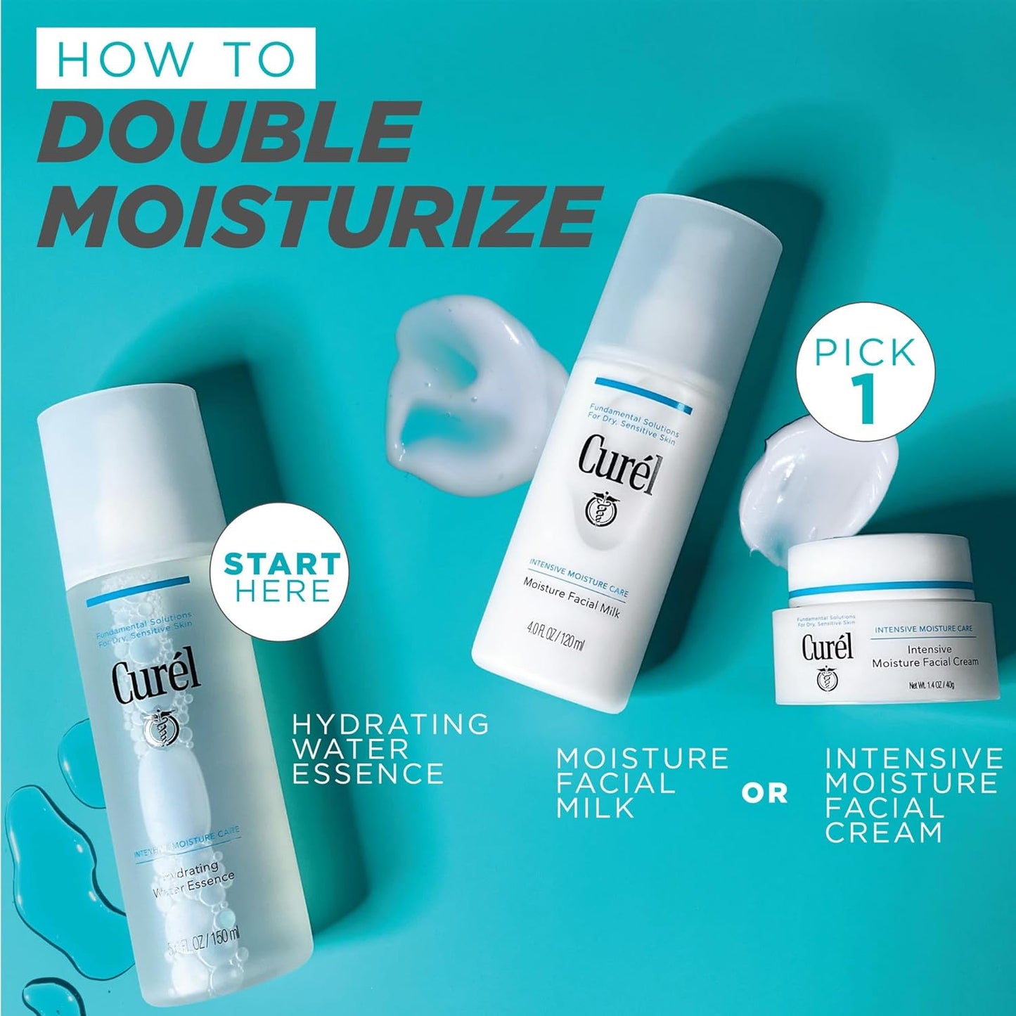 Curel Japanese Skin Care Hydrating Water Essence Toner, Water Based Face Moisturizer for Dry Skin, Serum for Face, 5 Oz