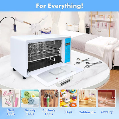 Anatole UV Light Nail Tool Cleaning Machine Dryer 10L Multifunctional Cleaner Box 160W Professional Manicure Tool Cleaning Cabinet with Stainless Steel Tray Rack for Beauty Salon Spa Barber Home 110V