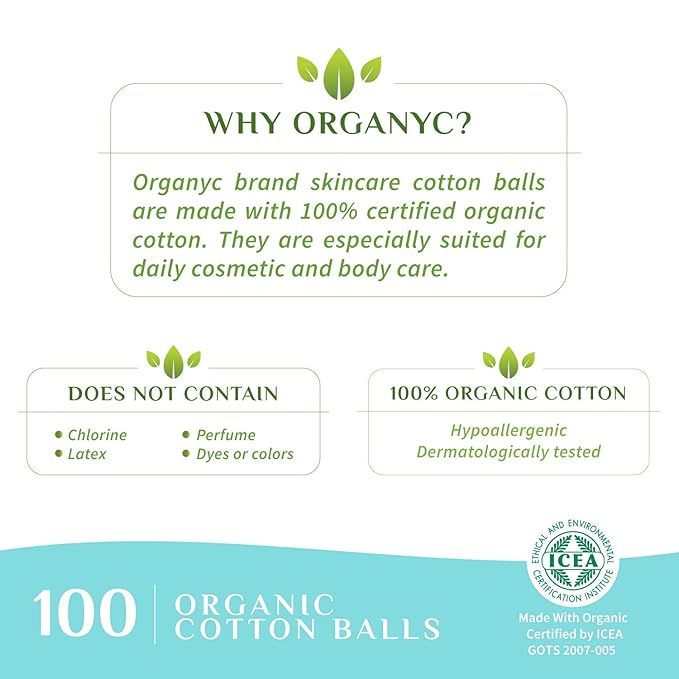 Organyc 100% organic cotton balls