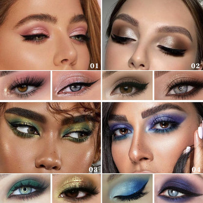 AMY'S DIARY 2 Color Shimmer Matte Eyeshadow Palette 4 pcs set – Shimmer matte Shades eye shadow for Eye Makeup, Long-Lasting & Highly Pigmented, Vegan & Cruelty-Free for woman (01+02+03+04)