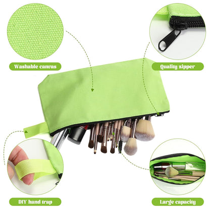 Saintrygo 30 Pcs Makeup Bag Travel Canvas Cosmetic Bag Bulk Multipurpose Small Makeup Pouch for Purse Portable Blank Zipper Toiletry Organizer DIY for Women Assorted Color(Novel,7.5 x 5 x 1.8 Inch)