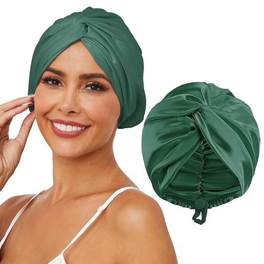 Adjustable silk satin hair bonnet